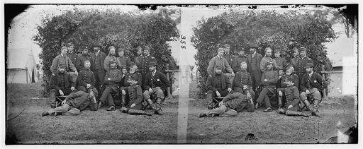 Yorktown, Va., vicinity. Gen. Randolph B. Marcy, officers, and friends at Camp Winfield Scott