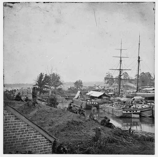 White House Landing, Va. Supply vessels at anchor