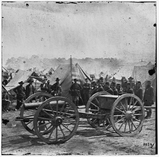 The Peninsula, Va. A 12-pdr. howitzer gun captured by Butterfield's Brigade near Hanover Court House, May 27, 1862