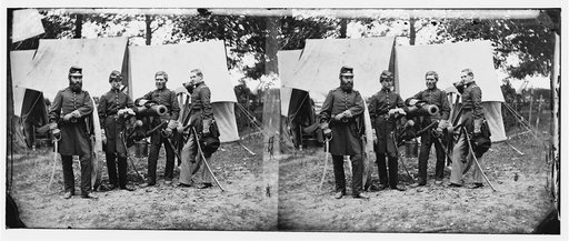 Fair Oaks, Va., vicinity. Capt. James M. Robertson (third from left) and officers