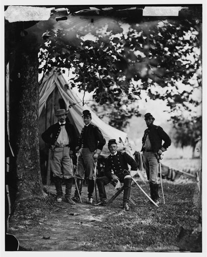 Westover Landing, Va. Col. William W. Averell, 3d Pennsylvania Cavalry, and staff