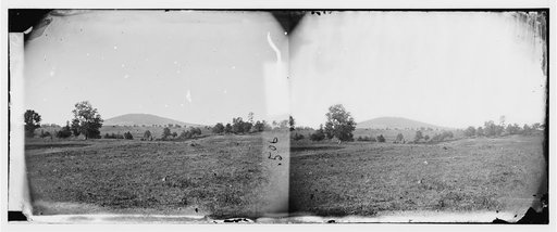 Cedar Mountain, Va. View of battlefield with the mountain in the distance