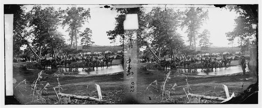 Cedar Mountain, Va. Federal battery fording a tributary of the Rappahannock on the day of battle