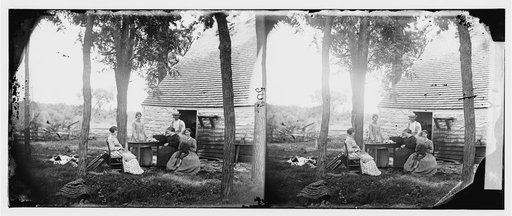 Cedar Mountain, Va. Family group before the house in which Gen. Charles S. Winder (C.S.A.) died