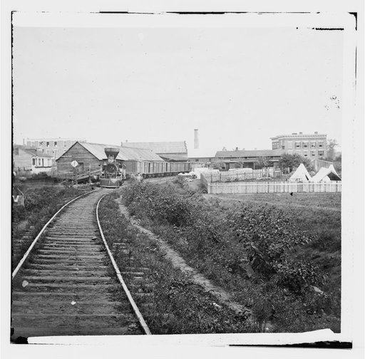 Culpeper Court House, Va. Freight train on Orange and Alexandria Railroad