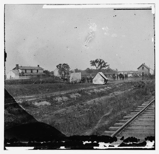 Rappahannock Station, Va. Federal encampment near railroad
