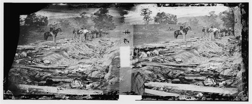 Antietam, Md. Confederate dead in a ditch on the right wing used as a rifle pit