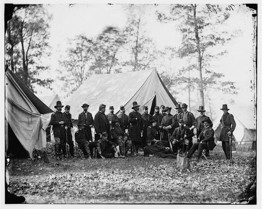 Warrenton, Va. Gen. Ambrose E. Burnside and staff