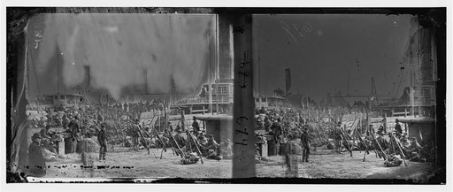 Aquia Creek Landing, Va. Embarkation of 9th Army Corps for Fort Monroe