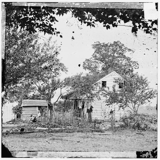Gettysburg, Pa. The Bryan house on 2d Corps line, near scene of Pickett's Charge
