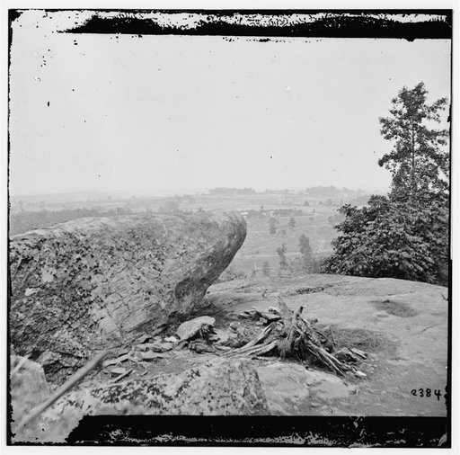 Gettysburg, Pa. The center of the Federal position viewed from Little Round Top