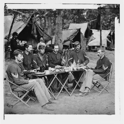 Bealeton, Va. Noncommissioned officers' mess of Co. D, 93d New York Infantry