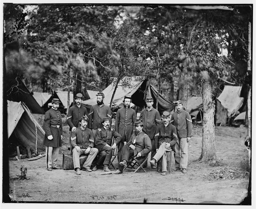 Bealeton, Va. Officers and noncommissioned officers of Co. D, 93d New York Infantry