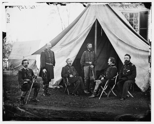 Culpeper, Va. Generals of the Army of the Potomac: Gouverneur K. Warren, William H. French, George G. Meade, Henry J. Hunt, Andrew A. Humphreys, George Sykes