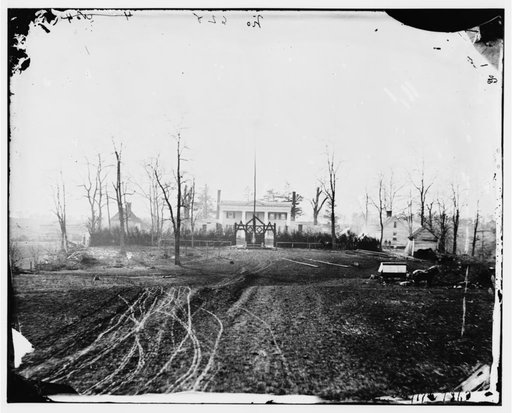 Brandy Station, Va. House used as headquarters by Gen. David. B. Birney, commanding 1st Division, 3d Corps
