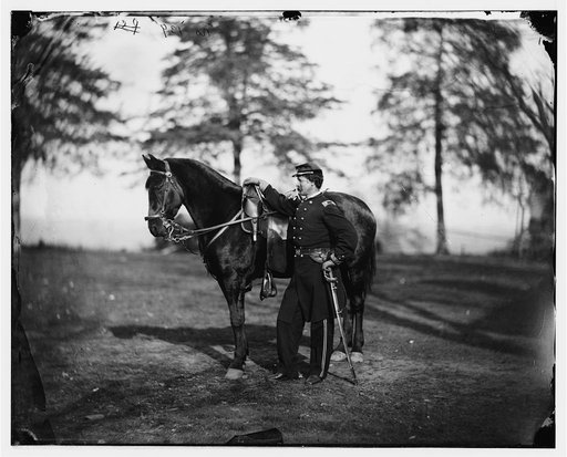 Brandy Station, Va. Lt. Col. Orson H. Hart, A.A.G. of 3d Corps, and horse