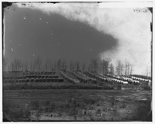 Rappahannock Station, Va. General view of 50th New York Engineers' winter encampment