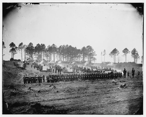 Brandy Station, Va. Guard mount of 114th Pennsylvania Infantry (1st Division, 3d Corps)