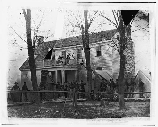 Brandy Station, Va. Headquarters of ordnance officers and quartermaster, 3d Division, Cavalry Corps