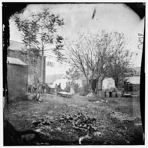 Fredericksburg, Va. Cooking tent of the U.S. Sanitary Commission