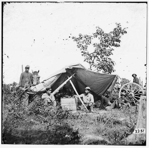 Wilcox's Landing, Va., vicinity of Charles City Court House. Field telegraph station