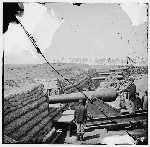 Fort Brady, Va. Battery of Parrott guns manned by Company C, 1st Connecticut Heavy Artillery