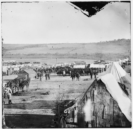 Fort Burnham, Va., vicinity. Camp of the 5th Pennsylvania Cavalry near the battlefield of Oct. 29, 1864