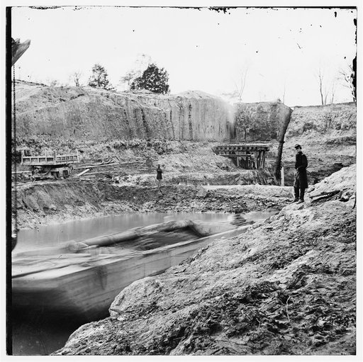 Dutch Gap, Va. The canal under construction
