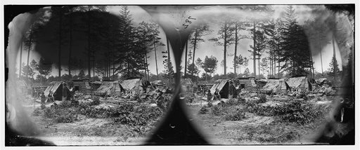 Petersburg, Va. Captured Confederate encampment