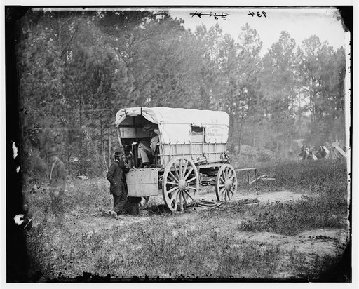 Petersburg, Va. U.S. Military Telegraph battery wagon, Army of the Potomac headquarters