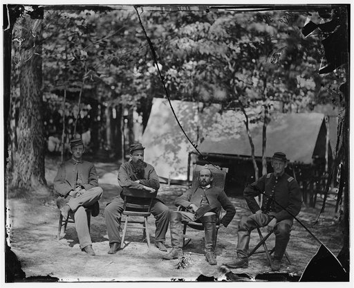 Petersburg, Va. Officers of the 1st Massachusetts Cavalry at Army of the Potomac headquarters