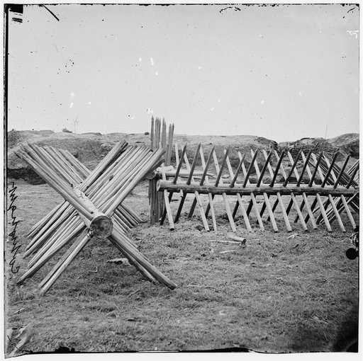 Petersburg, Va. Sections of chevaux-de-frise before Confederate main works