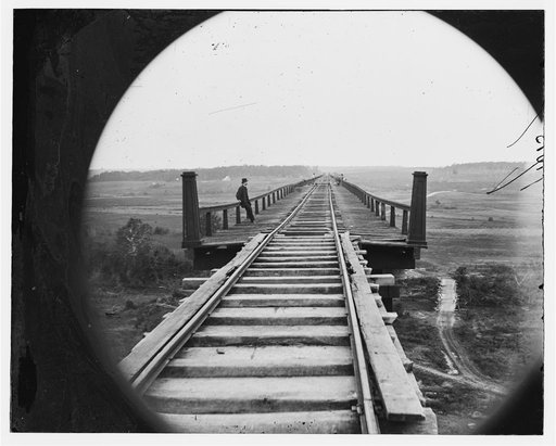Farmville, Va., vicinity. High bridge of the South Side Railroad across the Appomattox