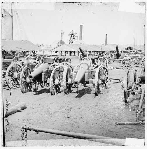 Richmond, Va. Captured siege guns at Rocketts