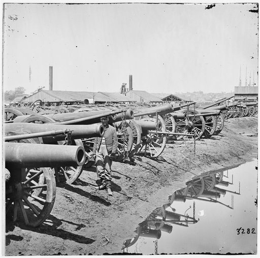 Richmond, Va. Captured siege guns at Rocketts; different view