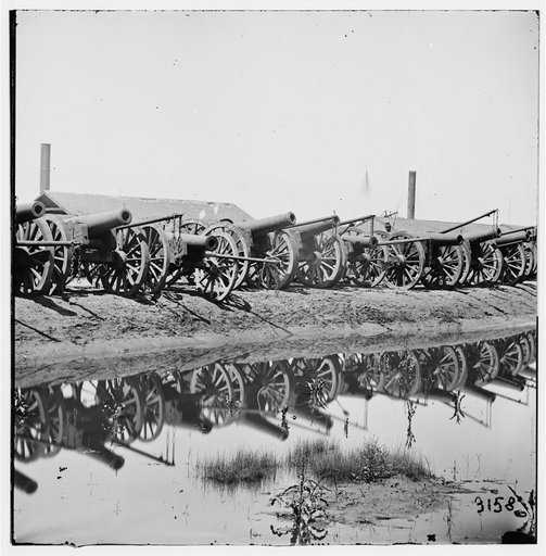 Richmond, Va. Captured siege guns at Rocketts; different view