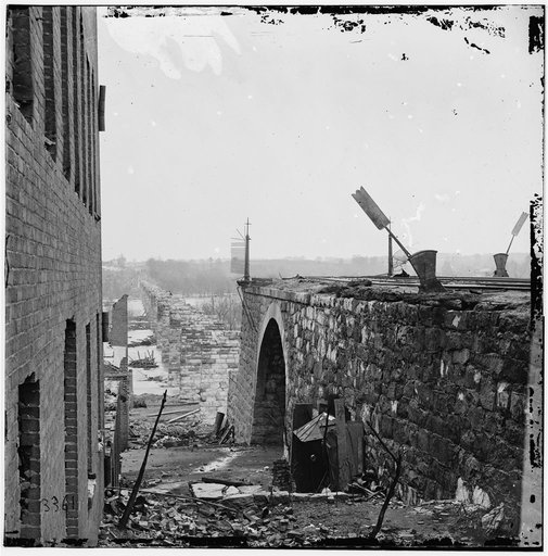Richmond, Va. Ruins of Richmond & Petersburg Railroad bridge
