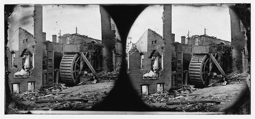 Richmond, Va. Ruins of paper mill with water-wheel; another view