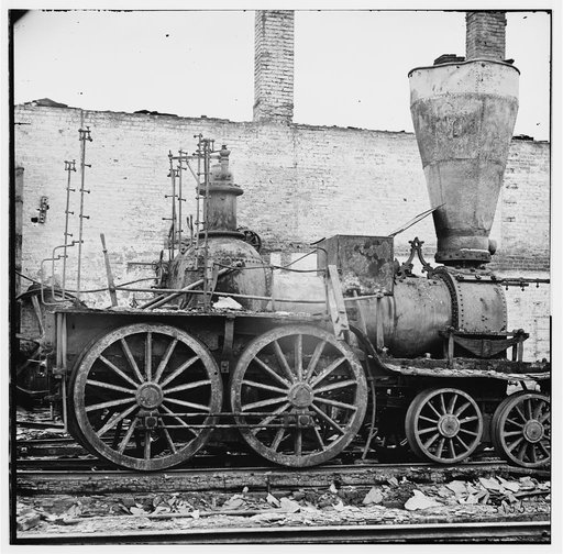 Richmond, Va. Damaged locomotives