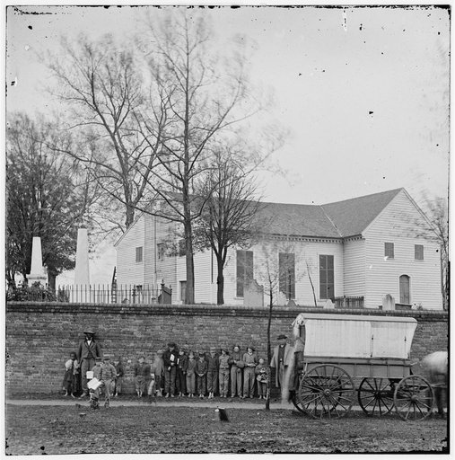 Richmond, Va. St. John's Church and graveyard from street