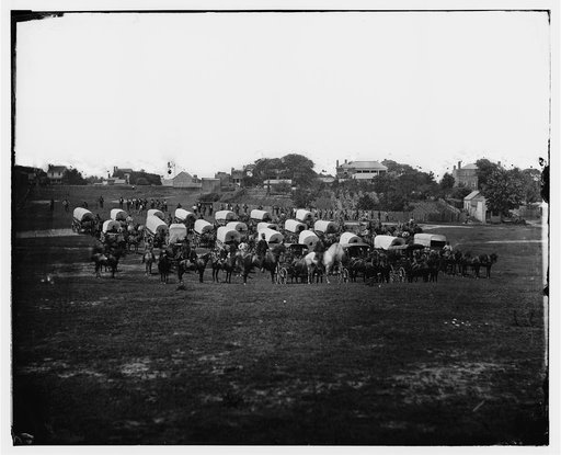 Richmond, Va. Wagon train of Military Telegraph Corps