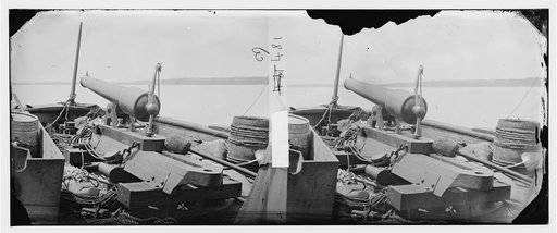 James River, Va. Bow of Confederate gunboat Teaser, Lt. Hunter Davidson, captured by U.S.S. Maratanza on July 4, 1862