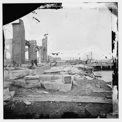 Norfolk, Va. Ruined buildings at Navy Yard