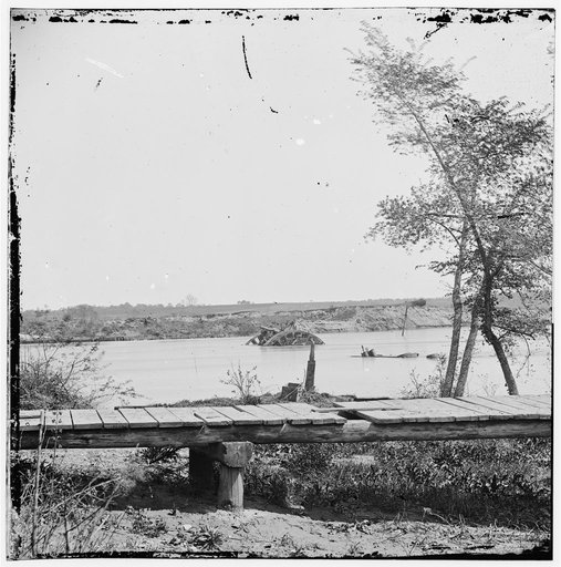 James River, Va. Sunken Confederate ships Virginia (ram) and Jamestown
