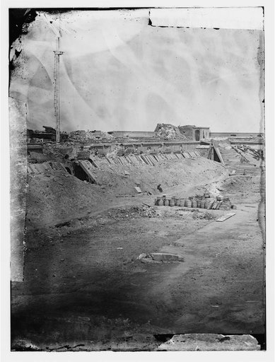 Fort Pulaski, Ga. Interior view of rear parapet