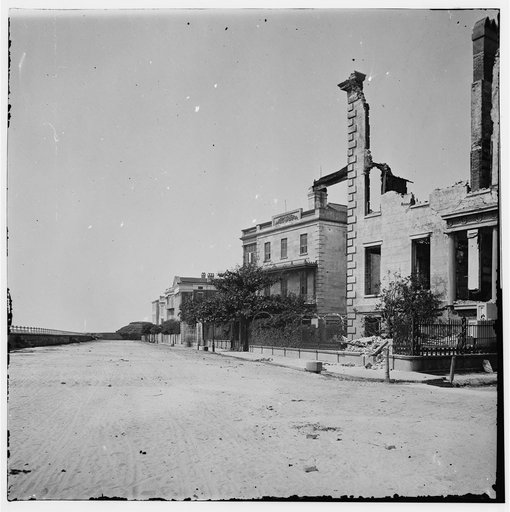Charleston, S.C. Houses on the Battery damaged by shell-fire