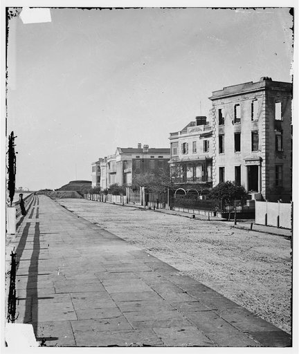 Charleston, S.C. Houses on the Battery; the nearest is burned out