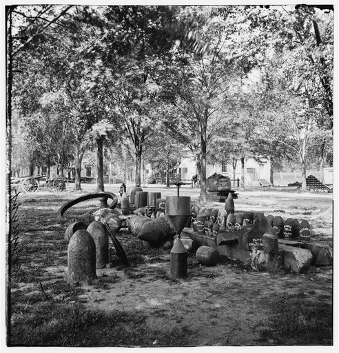 Charleston, S.C. Confederate torpedoes, shot, and shell in the Arsenal yard
