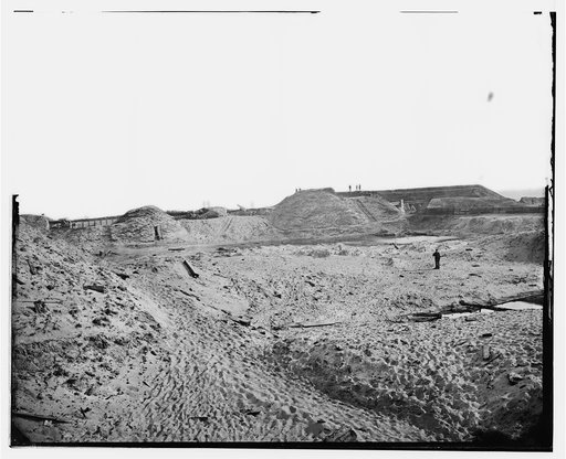 Fort Fisher, N.C. Interior view of southeast end, showing site of main magazine