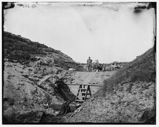 Fort Fisher, N.C. Interior view, showing traverse with dismounted gun